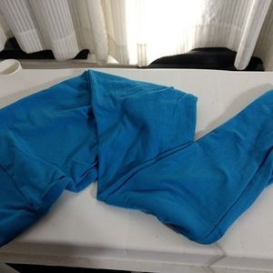 LuLaRoe OS Solid Blue leggings GUC